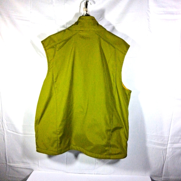 Gap Vintage L Y2k Full Zip Green Fleece Lined Sporty Vest - Picture 4 of 10